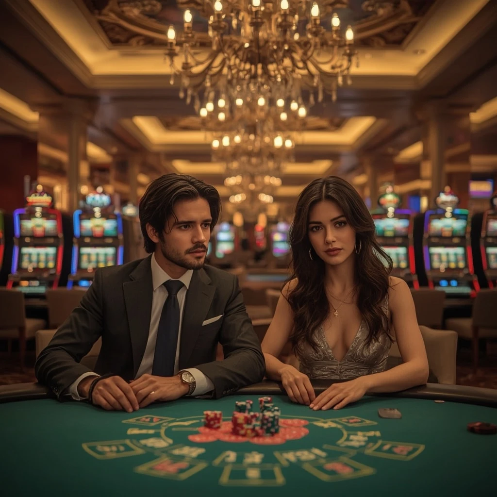 Two poker players at Gw Casino in India